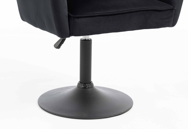 HR250N Scaun Catifea Neagră Bază Neagră