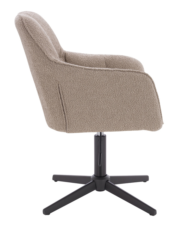 HR550CROSS Scaun Latte Boucle cu Bază Neagră