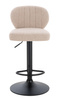 HR193W Scaun Latte Boucle cu Bază Neagră