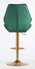 HR350W Scaun Verde din Catifea Bază Aurie