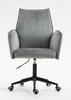 HR280K Scaun Gray din Catifea cu Bază Neagră