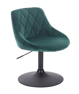 HR1054N Scaun Verde Catifea cu Bază Neagră
