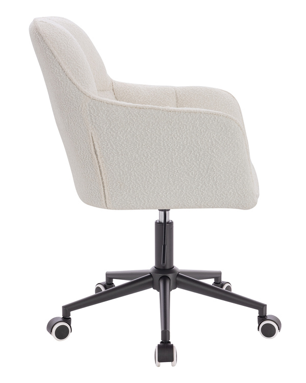 HR550K Scaun Crem Boucle cu Bază Neagră