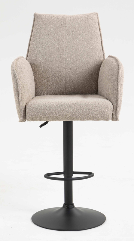 HR280W Scaun Latte Boucle cu Bază Neagră