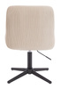 HR920CROSS Scaun Crem din Catifea cu Bază Neagră