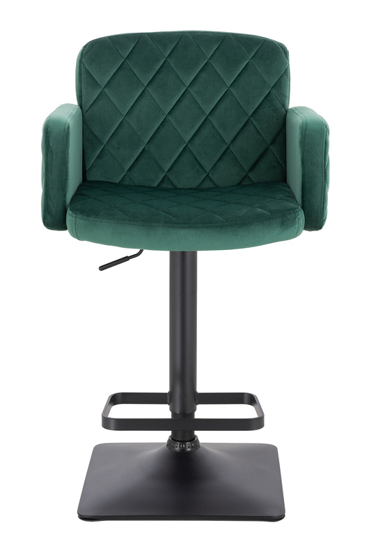 HR802KW Scaun Verde din Catifea cu Bază Neagră