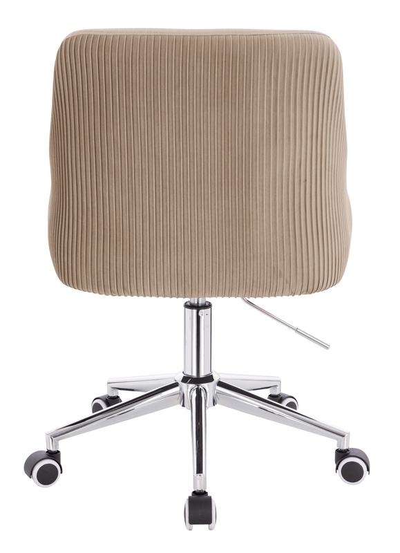 HR920K Scaun Latte din Catifea cu Bază Cromata