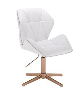 HR212CROSS ZIC-ZAC Scaun Alb cu Bază Aurie