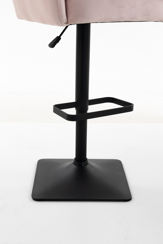 HR250KW Scaun Catifea Roz Pudra Bază Neagră