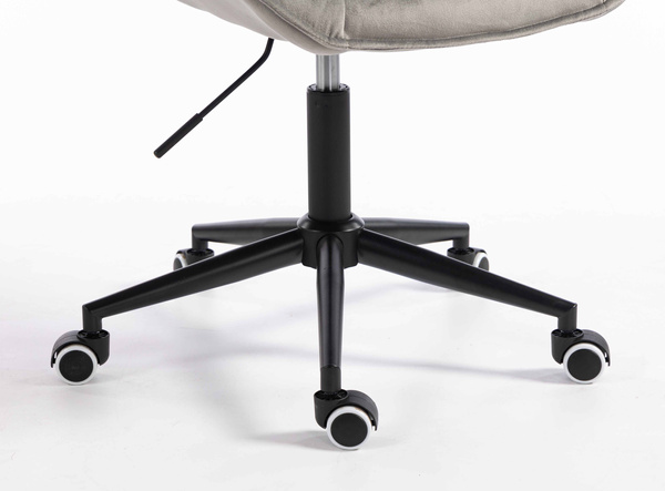 HR350K Scaun Gray din Catifea Bază Neagră