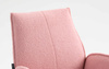 HR280KW Scaun Roz Pudra Boucle cu Bază Neagră
