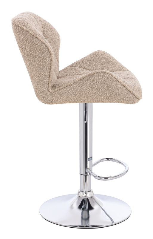 HR111W Scaun Latte Boucle cu Bază Cromata