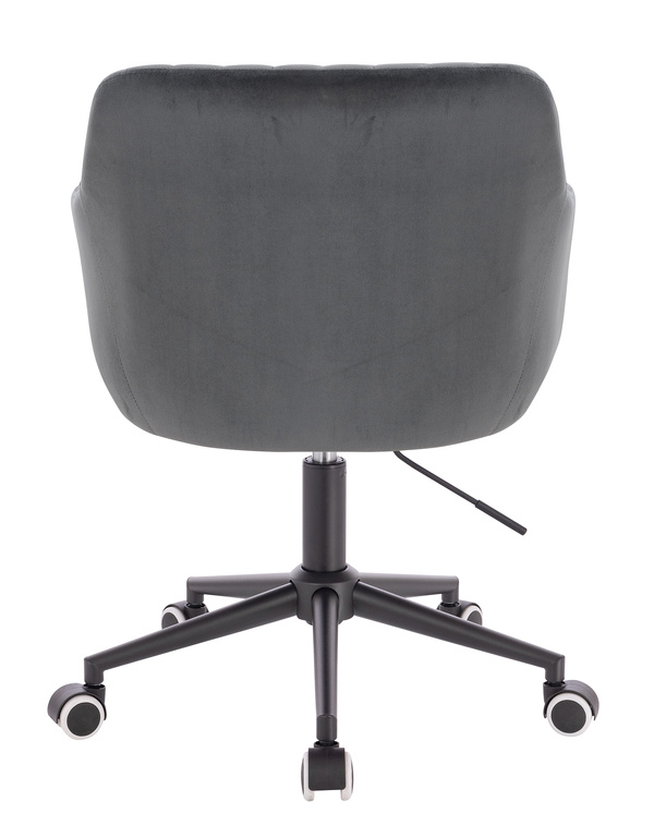 HR190K Scaun Grafit din Catifea cu Bază Neagră