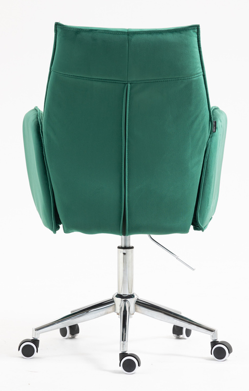 HR280K Scaun Verde din Catifea cu Bază Cromata