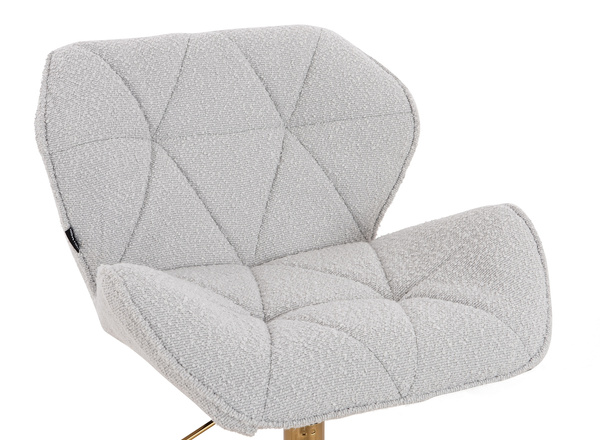 HR111CROSS Scaun Gri Boucle cu Bază Aurie