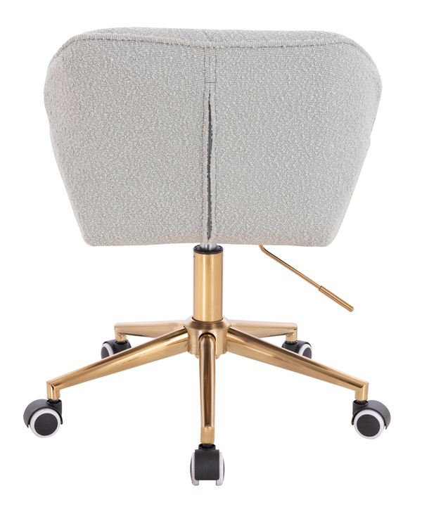 HR111K Scaun Gri Boucle cu Bază Aurie