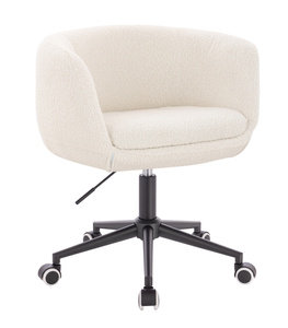 HR333K Scaun Boucle Crem cu Bază Neagră