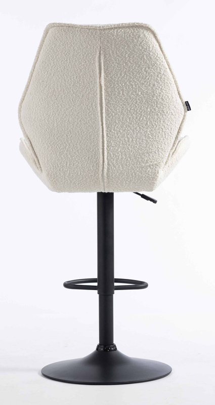 HR350W Scaun Crem din Boucle Bază Neagră