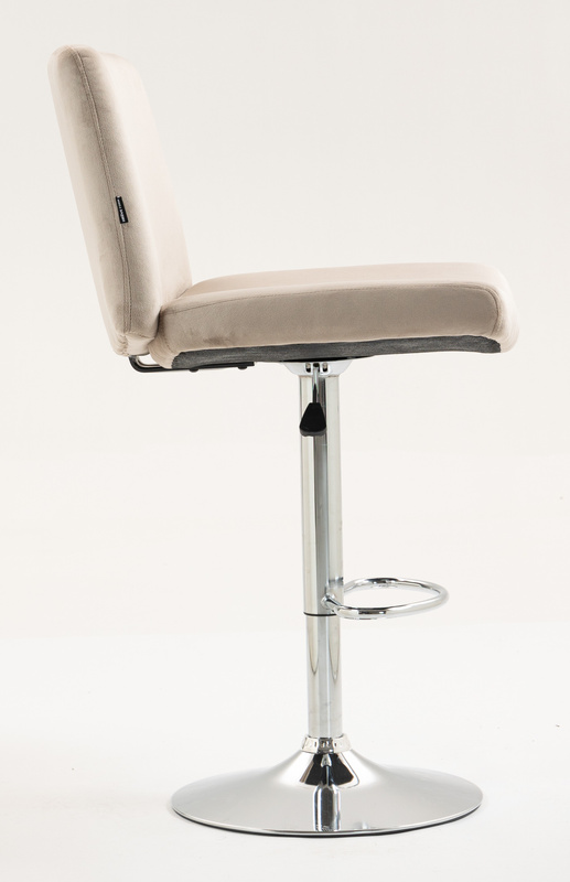 HR150W Scaun Latte din Catifea cu Bază Cromata