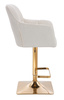 HR550KW Scaun Crem Boucle cu Bază Aurie