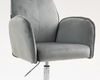 HR280K Scaun Gray din Catifea cu Bază Cromata