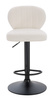 HR193W Scaun Crem Boucle cu Bază Neagră