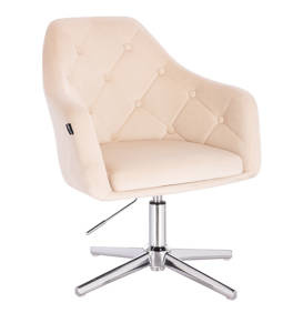 HR831CROSS Scaun Catifea Crem