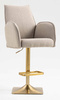 HR280KW Scaun Latte Boucle cu Bază Aurie