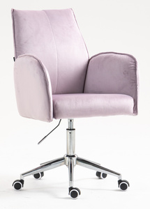 HR280K Scaun Mov din Catifea cu Bază Cromata