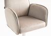 HR280W Scaun Latte din Catifea cu Bază Cromata