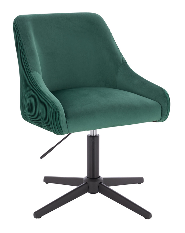 HR920CROSS Scaun Verde din Catifea cu Bază Neagră