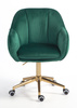HR2055K Scaun Verde din Catifea cu Bază Aurie