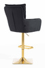 HR250KW Scaun Catifea Neagră Bază Aurie