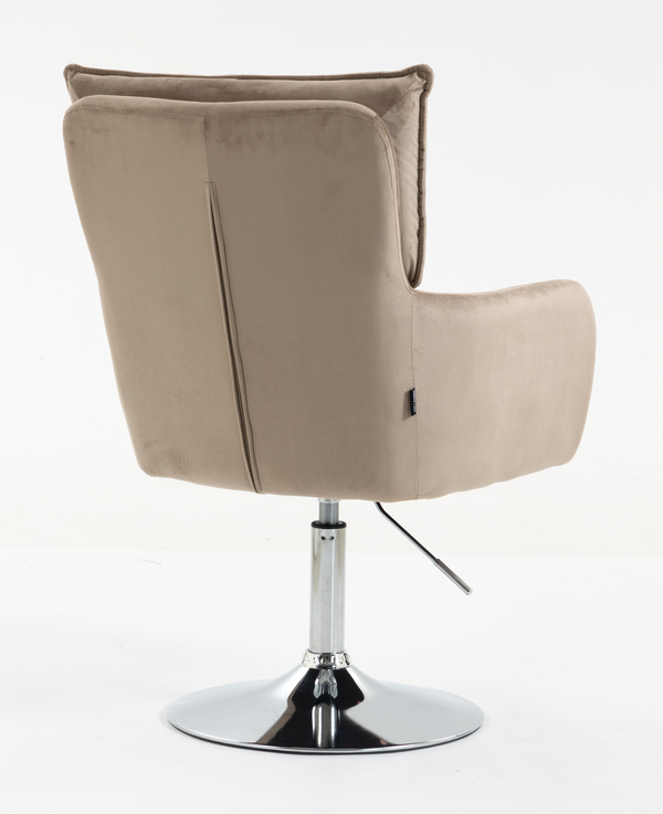 HR250N Scaun Catifea Latte Bază Cromata