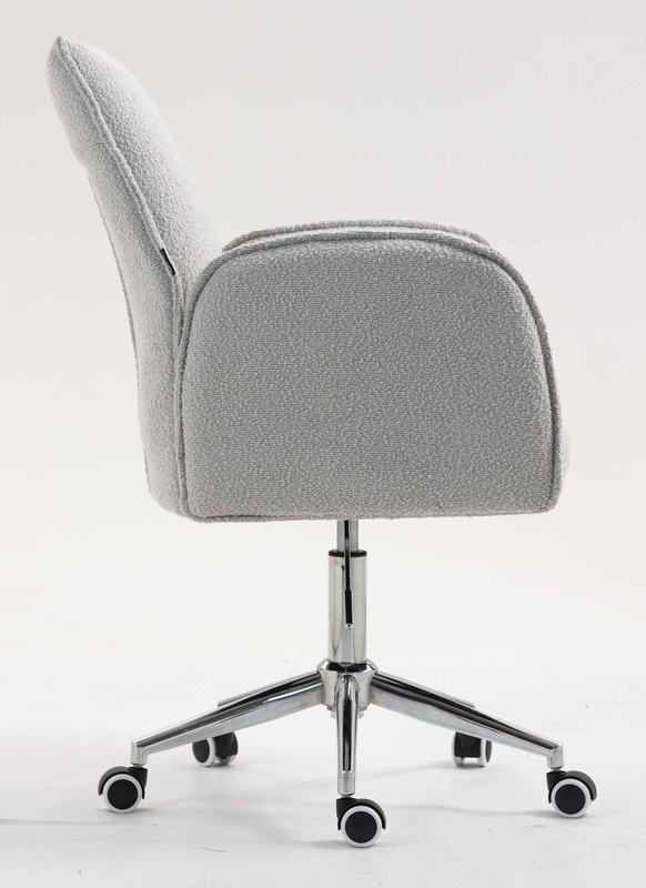 HR280K Scaun Gri Boucle cu Bază Cromata