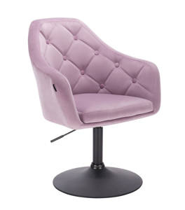 HR831N Scaun Catifea Mov cu Bază Neagră