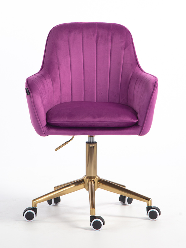 HR2022K Scaun Fucsia din Catifea Bază Aurie