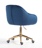 HR2055K Scaun Bleumarin din Catifea cu Bază Aurie
