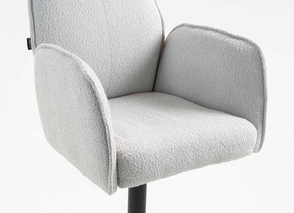 HR280W Scaun Gri Boucle cu Bază Neagră