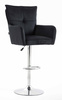 HR250W Scaun Catifea Neagră Bază Cromata
