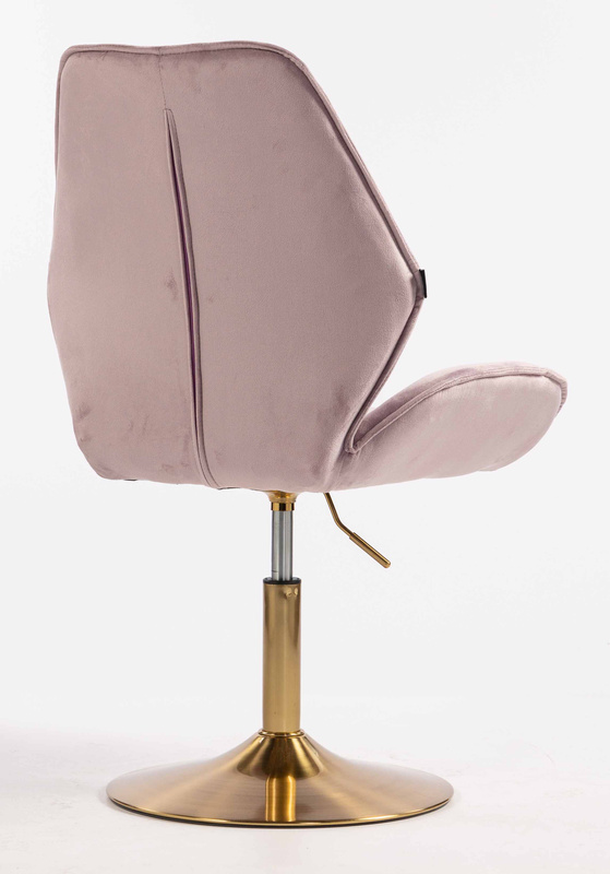 HR350N Scaun Mov din Catifea Bază Aurie