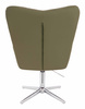 HR650CROSS Scaun Khaki Piele Ecologica Premium Soft cu Bază Cromata