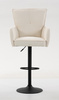 HR250W Scaun Crem Boucle Bază Neagră
