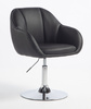 HR2055N Scaun Neagră din Piele Ecologica cu Bază Cromata