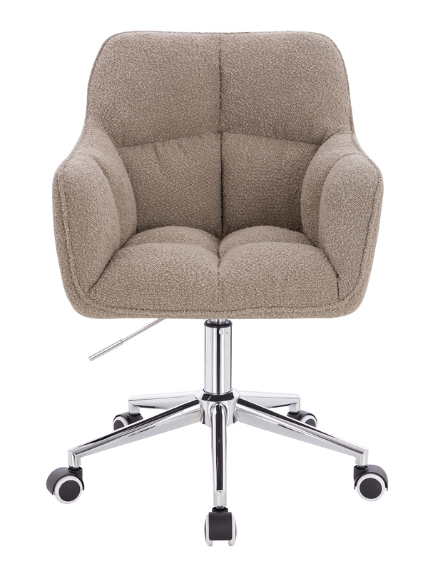 HR550K Scaun Latte Boucle cu Bază Cromata