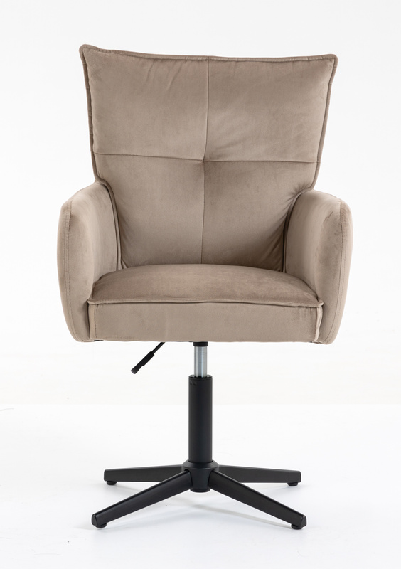 HR250CROSS Scaun Catifea Latte Bază Neagră