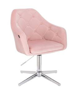 HR831CROSS Scaun Catifea Roz