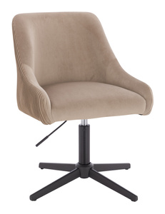 HR920CROSS Scaun Latte din Catifea cu Bază Neagră