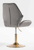 HR350N Scaun Gray din Catifea Bază Aurie