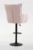 HR250W Scaun Catifea Roz Pudra Bază Neagră